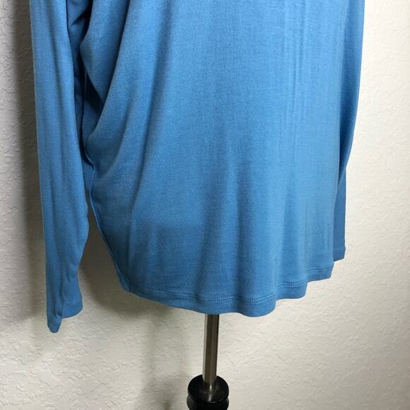 Cabi blue v neck long sleeve jersey knit top size Medium #6542 - Picture 3 of 12